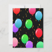 Überraschung Birthday Balloons und Confetti Custom Einladung (Rückseite)