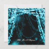 Überraschung Birthday Party String Lichter Türkisc Einladung (Rückseite)