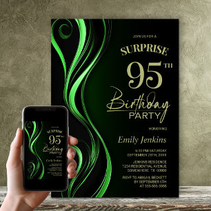 Überraschung Black Green 95. Geburtstagsparty Einladung