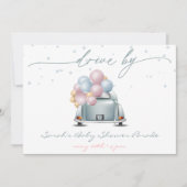 Überraschung Blue Baby Shooting Parade Einladung (Vorderseite)