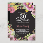 Überraschung Blumenladen 30. Geburtstag Einladung  (Vorne/Hinten)
