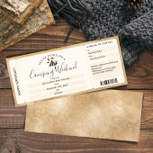 Überraschung Boarding Pass Ticket Camping Wochenen Einladung