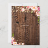 Überraschung Boho Floral Geburtstag, rustikaler Ge Einladung (Rückseite)