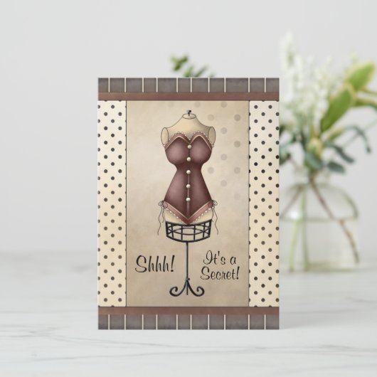 Überraschung Bridal (Lingerie) Einladung (Stehend Vorderseite)