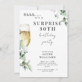 Überraschung Champagne Toast 30. Geburtstag Party Einladung (Vorderseite)