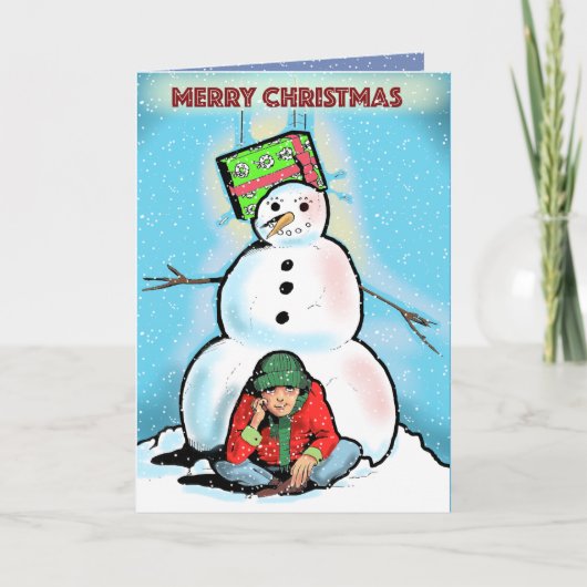 ÜBERRASCHUNG CHRISTMAS GIFT by Slipperywindow Feiertagskarte (Vorderseite)