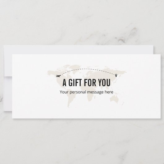 Überraschung Dubai Boarding Pass Geschenkgutschein Einladung (Rückseite)