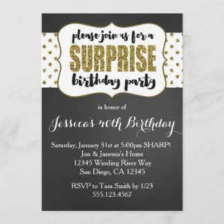 Überraschung Einladung zum Geburtstag