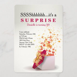 Überraschung!Einladung zum Geburtstag Einladung