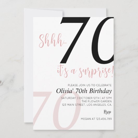 Überraschung Einladung zum Geburtstag jeden Alters (Vorderseite)