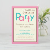 Überraschung Einladung zur Geburtstagspartei - Erw (Stehend Vorderseite)