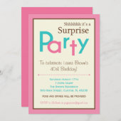Überraschung Einladung zur Geburtstagspartei - Erw (Vorne/Hinten)