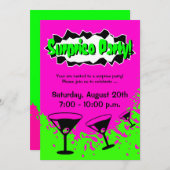 Überraschung Einladungen zum Geburtstag| Neonfarbe (Vorne/Hinten)