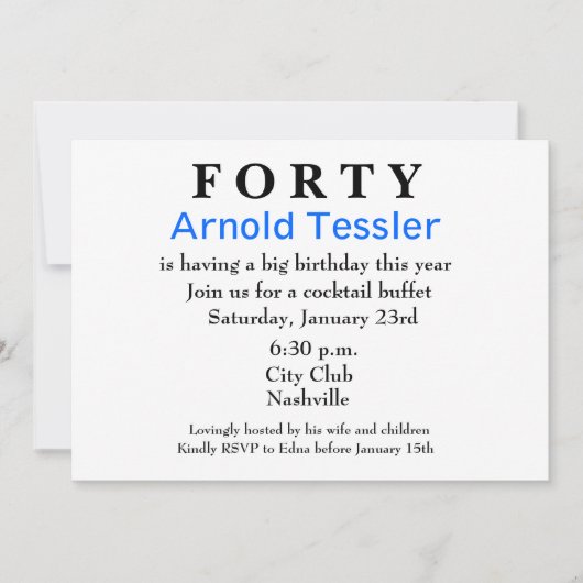 Überraschung Einladungen zur Geburtstagspartei - s (Vorderseite)