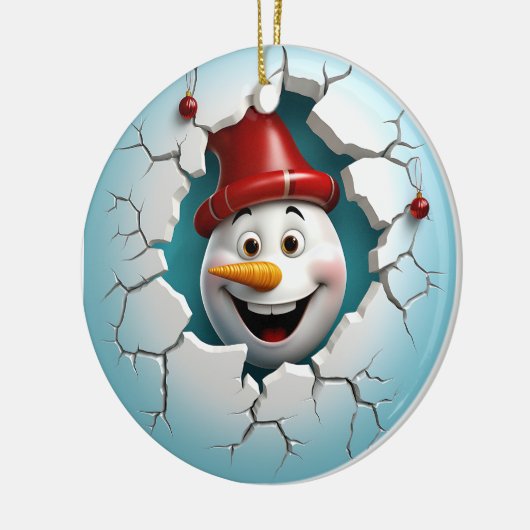 Überraschung Eisbrecher Snowman Keramik Ornament (Links)