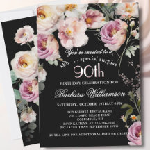 ÜBERRASCHUNG Elegante Florale 90. Geburtstagsfeier