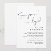 Überraschung, entwickelten wir, Hochzeitsfeier Par Einladung (Vorne/Hinten)