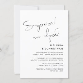 Überraschung, entwickelten wir, Hochzeitsfeier Par Einladung