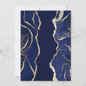 Überraschung Erwachsene Geburtstag Elegante Marine Einladung (Rückseite)