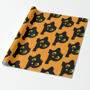 Überraschung! Es sind zwei schwarze Katzen Geschenkpapier