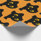 Überraschung! Es sind zwei schwarze Katzen Geschenkpapier (Ecke)