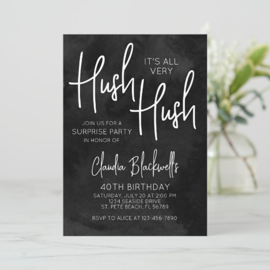 Überraschung Funny Geburtstag Einladung (Stehend Vorderseite)