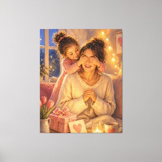 Überraschung für Mama Geschenk Leinwand Wandkunst  (Vorderseite)