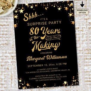 Überraschung Geburtstag 80 Jahre in der Making Bla Einladung
