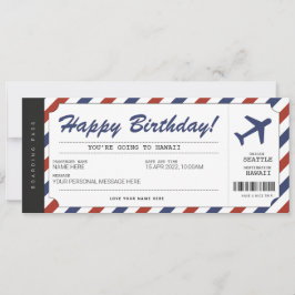 Überraschung Geburtstag Boarding Pass Flugzeug Ges Einladung