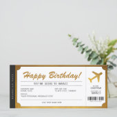 Überraschung Geburtstag Boarding Pass Flugzeug Gol (Stehend Vorderseite)