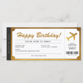 Überraschung Geburtstag Boarding Pass Flugzeug Gol
