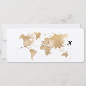 Überraschung Geburtstag Boarding Pass Ticket Einladung (Rückseite)