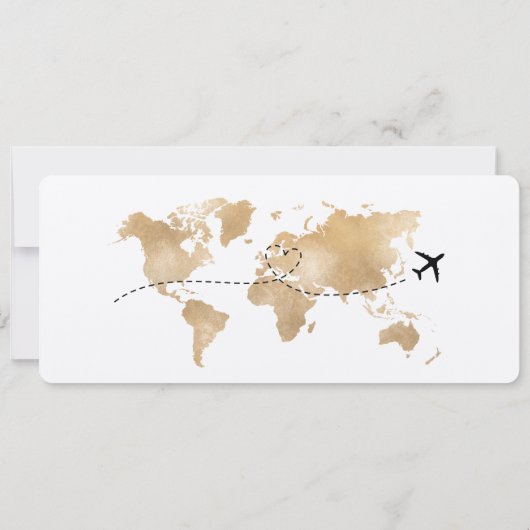 Überraschung Geburtstag Boarding Pass Ticket Einladung (Rückseite)