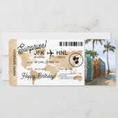 Überraschung Geburtstag Boarding Pass Ticket Hawai Einladung (Vorderseite)