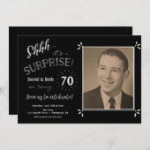 Überraschung Geburtstag duale Party Einladung (Vorne/Hinten)