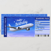Überraschung Geburtstag Flugzeug Boarding Pass Tic (Vorne/Hinten)