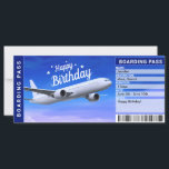 Überraschung Geburtstag Flugzeug Boarding Pass Tic<br><div class="desc">Personalisieren Sie Ihre Geburtstagskarte-Boarding-Tickets für Überraschungen noch heute! Klicken Sie einfach auf "Personalisieren", um das Ticket mit Ihren Daten zu personalisieren. Feiern Sie einen besondere Anlass, indem Sie eine besondere Note in das Feld Notiz auf dem Ticket eingeben. Auf der Rückseite des Tickets befinden sich niedliche Icons für die Reise....</div>