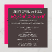 Überraschung Geburtstag FORTY - Über dem Hügel Einladung (Vorne/Hinten)