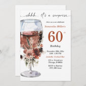 Überraschung Geburtstag für Frauen Einladung (Vorne/Hinten)