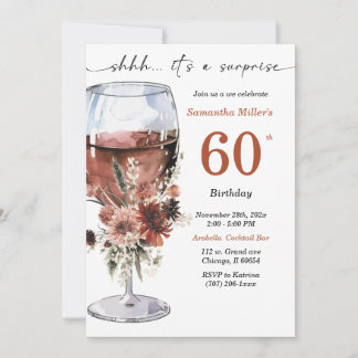 Überraschung Geburtstag für Frauen Einladung