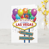 Überraschung Geburtstag Las Vegas Card Karte (Gelbe Blume)
