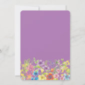 Überraschung Geburtstag Lila Wildblumen Party Einladung (Rückseite)