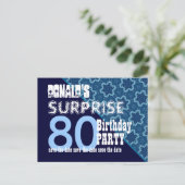 Überraschung Geburtstag Save the Date Diagonal VB2 Ankündigungspostkarte (Stehend Vorderseite)