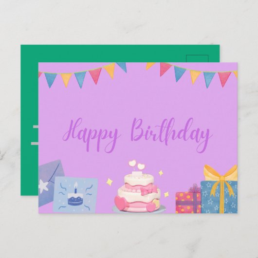 Überraschung Geburtstagsfeier Einladung (Vorne/Hinten)