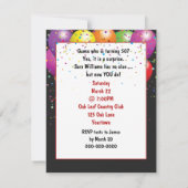 Überraschung Geburtstagsfeiertür Einladung (Rückseite)