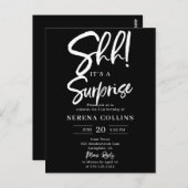 Überraschung Geburtstagskalligraphie Postkarte (Vorne/Hinten)