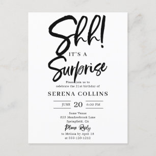 Überraschung Geburtstagskalligraphie Postkarte