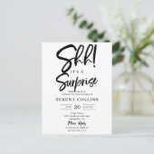 Überraschung Geburtstagskalligraphie Postkarte (Stehend Vorderseite)