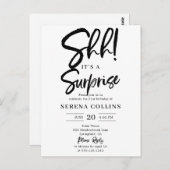 Überraschung Geburtstagskalligraphie Postkarte (Vorne/Hinten)