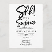 Überraschung Geburtstagskalligraphie Postkarte (Vorderseite)